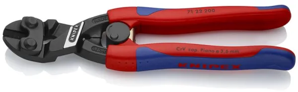 Knipex KNIPEX CoBolt® Cortador de pernos compacto negro atramentizado, con mangos delgados multicomponentes 200 mm