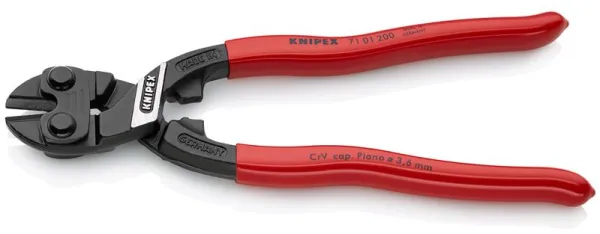 Knipex KNIPEX CoBolt® Cortador de pernos compacto negro atramentizado, recubierto de plástico 200 mm