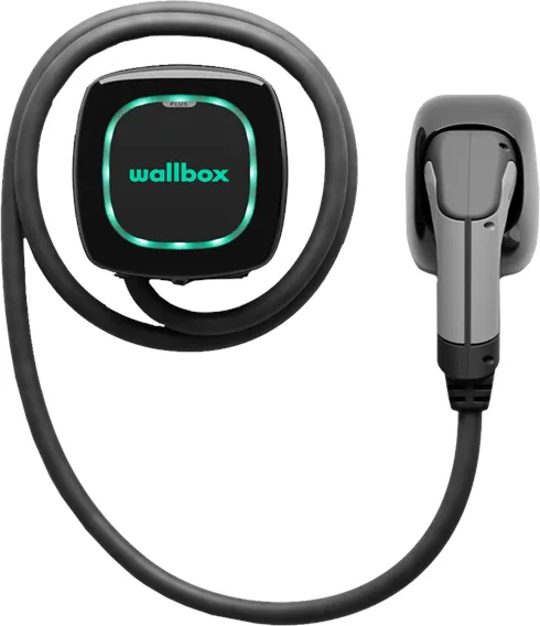 Wallbox Pulsar Plus caja de carga con Wi-Fi, 22 kW, 5 metros, Tipo 2, negro