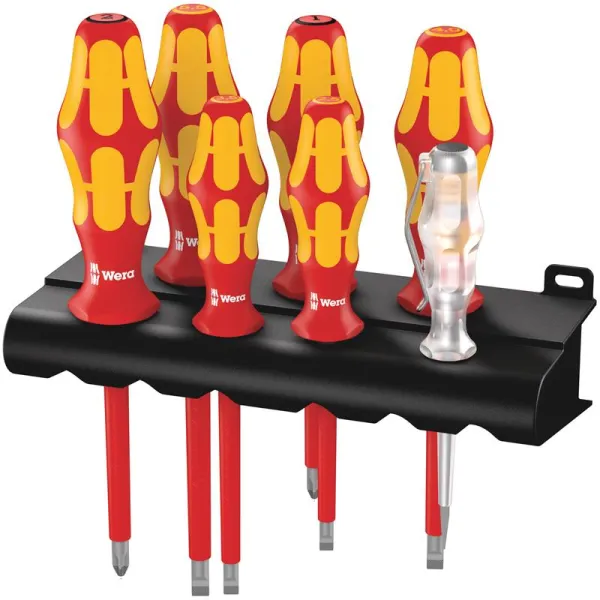 Juego de destornilladores Wera 160 i/165 i/7 Kraftform Plus serie 100 con soporte