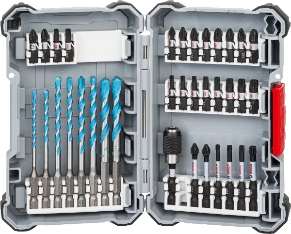 Juego de Bosch con puntas para destornillador de impacto, 35 piezas.