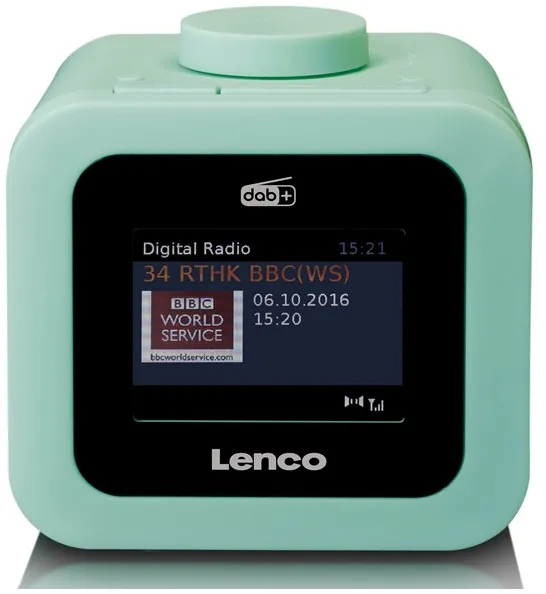 Lenco CR-620GN - Radio despertador DAB+/FM con pantalla a color - Verde - DAB/DAB+/FM - Verde