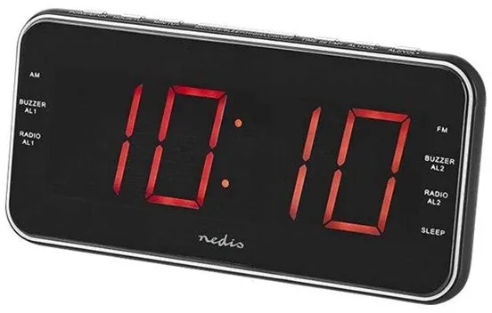 Nedis CLAR004BK - radio despertador - AM/FM